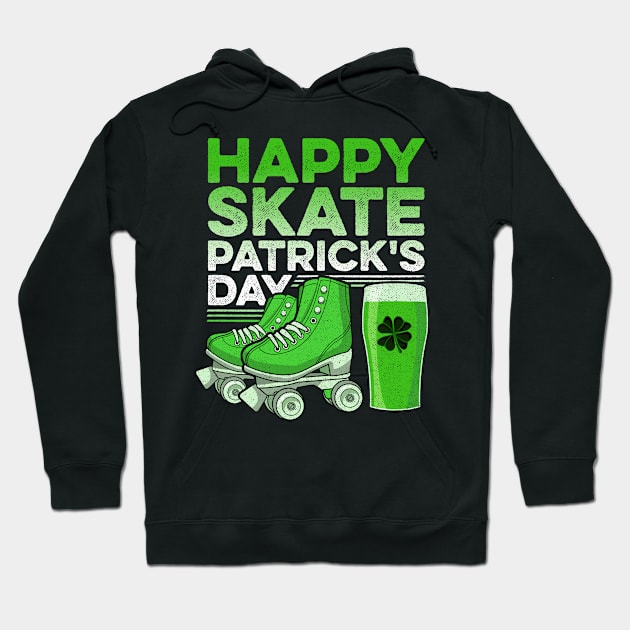 Funny Saint Patrick's Day Roller Skates & Beer Hoodie by phoxydesign